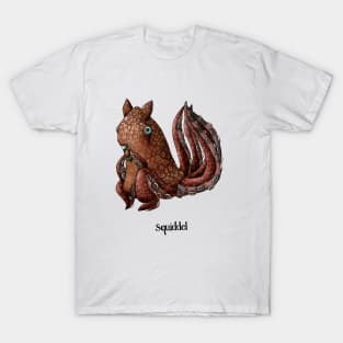 Squiddel Cartoon Illustration T-Shirt